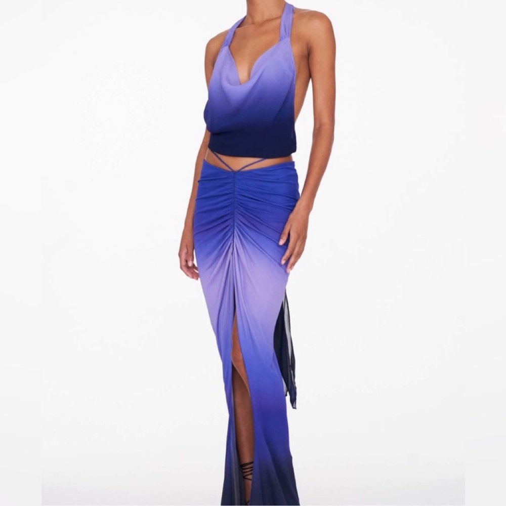 RAT AND BOA SET: Nova Top & Atlantis Skirt - blue/purple ombre
